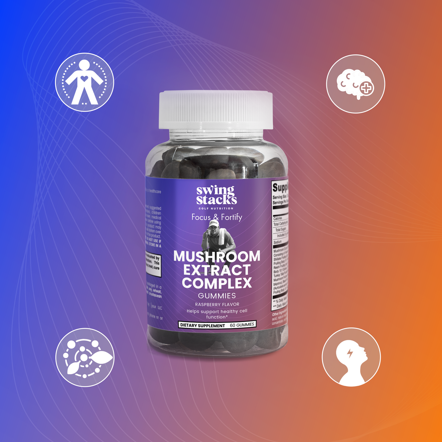 Focus & Fortify | Mushroom Extract Complex Gummies