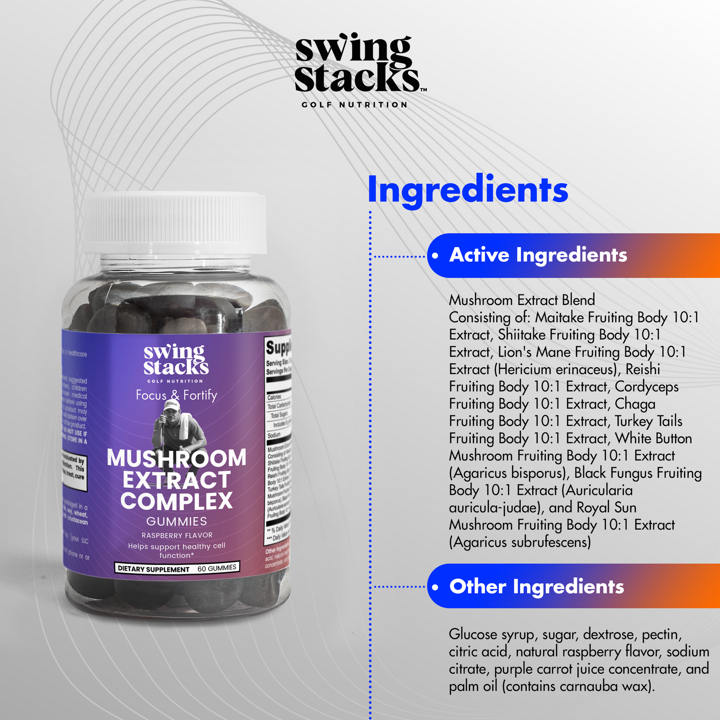 Focus & Fortify | Mushroom Extract Complex Gummies